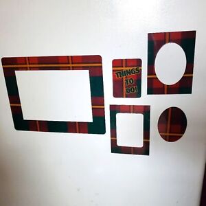 Magnetic Photo Frames & Things To-do Fridge Magnets Plaid Stripped (5)