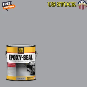 Acrylic Epoxy Concrete Garage Floor Paint Easy Clean UV Resistant Gallon New - Picture 1 of 8