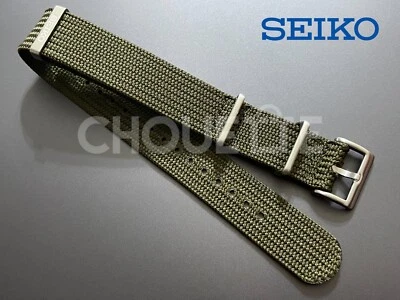 Correa de tela Seichu verde OEM SEIKO Prospex SPB237 6R35-00T0 L0N3011J0 con PINES Foto 1 de 4