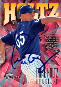 Mike Holtz autographed baseball card (Anaheim Angels) 1997 Fleer Circa #335