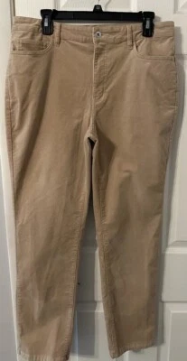 Chaps Women’s Soft Corduroy Pants Size 12 Khaki Madden Straight Regular Length - Image 1 of 4