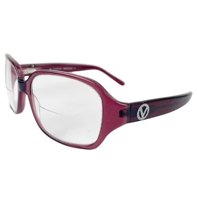 Monturas de gafas Valentino para mujer púrpura estrás de gran tamaño Italia 57-13-125 OBV5 Foto 1 de 4