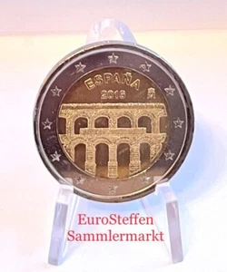 2 Euro Spanien 2016 ,"Aquädukt von Segovia", bankfrisch aus Rolle, NEU - Bild 1 von 1