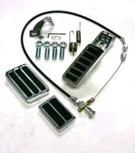 Aluminum Gas Pedal + Brake & Clutch Pad + 24" Black Throttle Cable & Bracket Kit - Bild 1 von 4