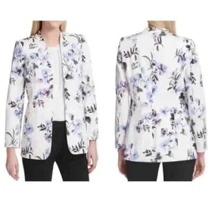 Nuevo sin etiquetas Traje Blazer Chaqueta Estampado Floral Calvin Klein Frente Abierto 22W - Imagen 1 de 8