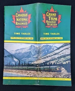 1959 Canadian National and Grand Trunk Railway Passenger Timetable Railroad RR - Bild 1 von 3