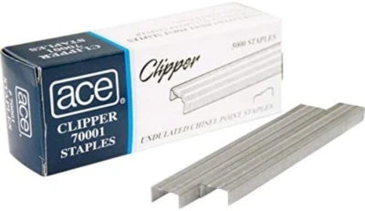 PUNTI METALLICI ACE CLIPPER STAPLES ORIGINAL 70001 ONDULATI BOX 5000Pz GRAFFETTE