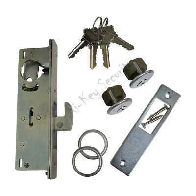 RI-KEY SECURITY Storefront Door Mortise Lock Hook Deadbolt with 2 Cylinders Adams Rite Cam 4 Key