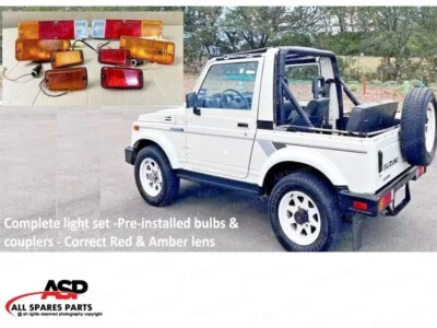 Juego de luces completo para SUZUKI SAMURAI 80'-95 - Ámbar correcto y rojo con bombillas Foto 1 de 4