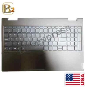New For Lenovo Yoga C740-15 Palmrest 5CB0U43820 Upper Case Backlit Keyboard US - Picture 1 of 2