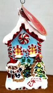Christopher Radko 2018 # 1019487 6"T "Candy Cane House Christmas Ornament Video - Picture 1 of 9