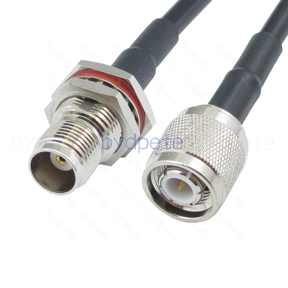 TNC male to TNC female bulkhead RG58 RG58U Coaxial Cable Koaxial Kable 50ohm lot - Image 1 of 4
