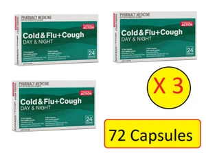 Codral Generic Cough, Cold & Flu Day/Night PE Effective Relief 72 Capsules - Picture 1 of 7