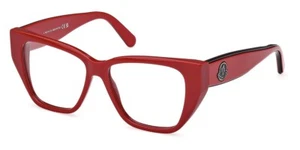 Moncler ML 5187 066 Red Plastic Cat Eye Optical Eyeglasses Frame 53-14-140 - Picture 1 of 4