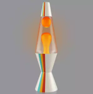 Schylling Classic Lava Lamp, 14.5 Inch, Beach Bum Orange Lava Clear Liquid - Picture 1 of 3