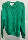Authenticated Christian Dior Women's Green Knit Bateau Neckline Sweater Size M