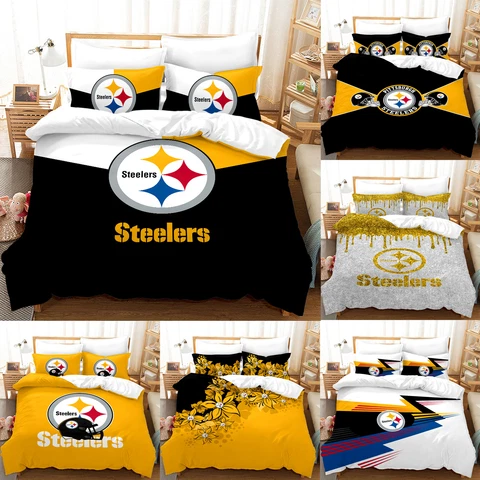 Pittsburgh Steelers Bedding Sets Cotton Blend Duvet Cover Pillowcase Quilt Cover Cover