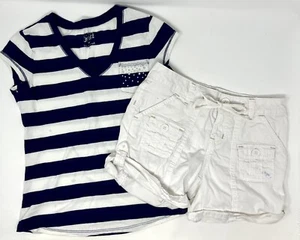 Justice Girls T-shirt & Shorts Outfit Size 10 - Picture 1 of 9