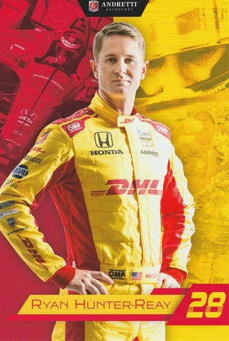 2019 Ryan Hunter-Reay DHL Honda Dallara Indy Car postcard Cover