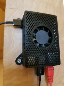 Raspberry Pi 4 Pi4 Wall / Panel Mount Case & Cooling Kit inc. Fan & Heatsink - Picture 1 of 12