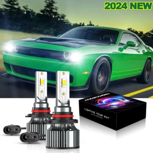 9012 HIR2 Hi/Lo Beam LED Headlight Bulbs 6500K for Dodge Challenger 2015-2023 - Picture 1 of 12