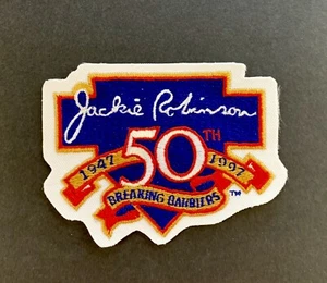 Jackie Robinson 50th Anniversary Breaking Barriers Authentic MLB Patch 1947-1997 - Picture 1 of 1