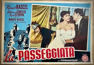 LA PROMENGIATA - Lobby Card Photo Bust - Renato Rascel, Valentina Cortese - 1953