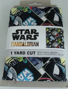 NIP Star Wars Mandalorian 1 Yd Cut 36 x 44in 100% Cotton Fabric Quilt Craft Sew - Picture 1 of 5