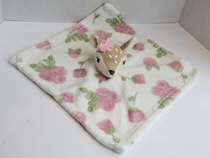 HB Hudson Baby Fawn Doe Deer Lovey Plush Security Blanket Pink Roses 2020 14" - Picture 1 of 6