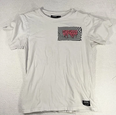 Camiseta De Colección Y2K WeSC x Thrills Gráfica Blanca Psicodélica A Cuadros Talla S Foto 1 de 4