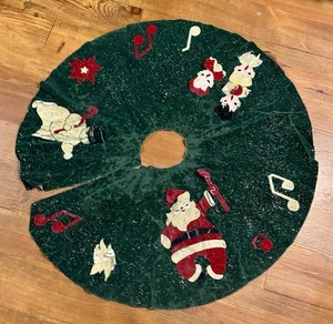 Vintage Rare 1950s Handmade Christmas Tree Skirt - Picture 1 of 16