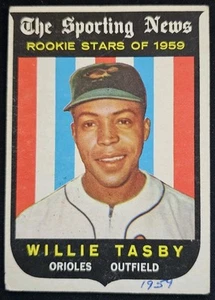 1959 Topps #143 Willie Tasby Baltimore Orioles - RC - Picture 1 of 2