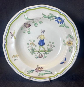 Longchamp Moustiers flache Suppen-/Salatschüssel 8 3/4 Zoll - Bild 1 von 5