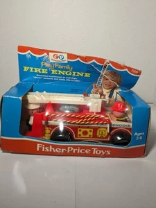Camión de bomberos Fisher Price 1968 de colección nuevo juguete de tracción sellado - Imagen 1 de 13