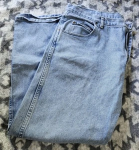 Wrangler Denim Jeans Mens 40x30 Blue Rugged Wear Pockets - Picture 1 of 14
