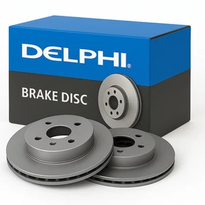 2x DELPHI Brake Discs Front Fits Seat Arosa VW Lupo Polo Polo Playa Polo Van - Picture 1 of 9