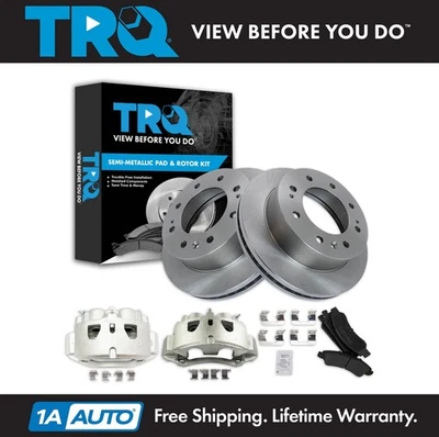 Kit de pastillas de freno delanteras y rotor TRQ para Chevrolet Suburban 3500 HD 2016-2018 Foto 1 de 4