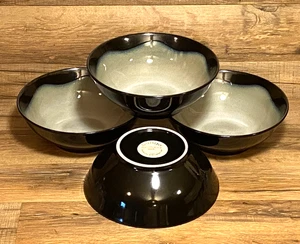 4er SET - SANGO PRELUDE SCHWARZ - 8" X 2 3/4" GROSSE RUNDE SCHALEN # 4508 - Bild 1 von 6