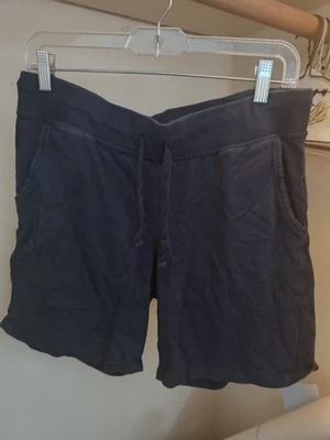 Hanes женщин французский махровые шорты Бермуды карман синий шорты на шнурке M 8-10 - Изображение 1 из 3