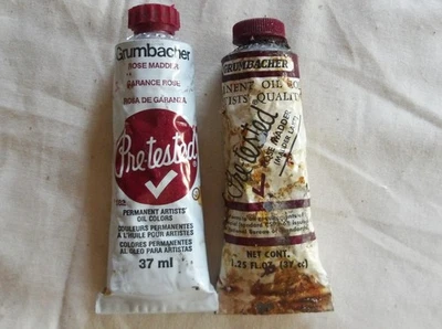 Pintura al óleo Grumbacher vintage, 2 Rose Madder - USADA - LEER Foto 1 de 4