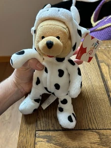 NEW CUTE DISNEY WINNIE THE POOH PLUSH TOY DRESSED AS COW POOH FREE SHIPPING - Picture 1 of 3