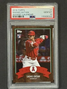 2018 Topps ADVENT CALENDAR Shohei Ohtani #1 Rookie RC SP PSA 10 Gem Mint  - Picture 1 of 2