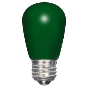 1.4w S14 LED 120v Ceramic Green E26 Medium base - Picture 1 of 1