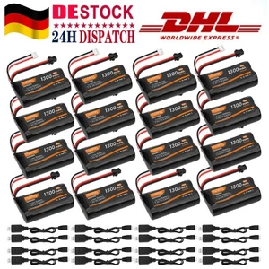 16X 1300mAh Li-Ion-Batterie 7,4V wiederaufladbare Li-Ion-Batterie mit SM-Stecker - Bild 1 von 8