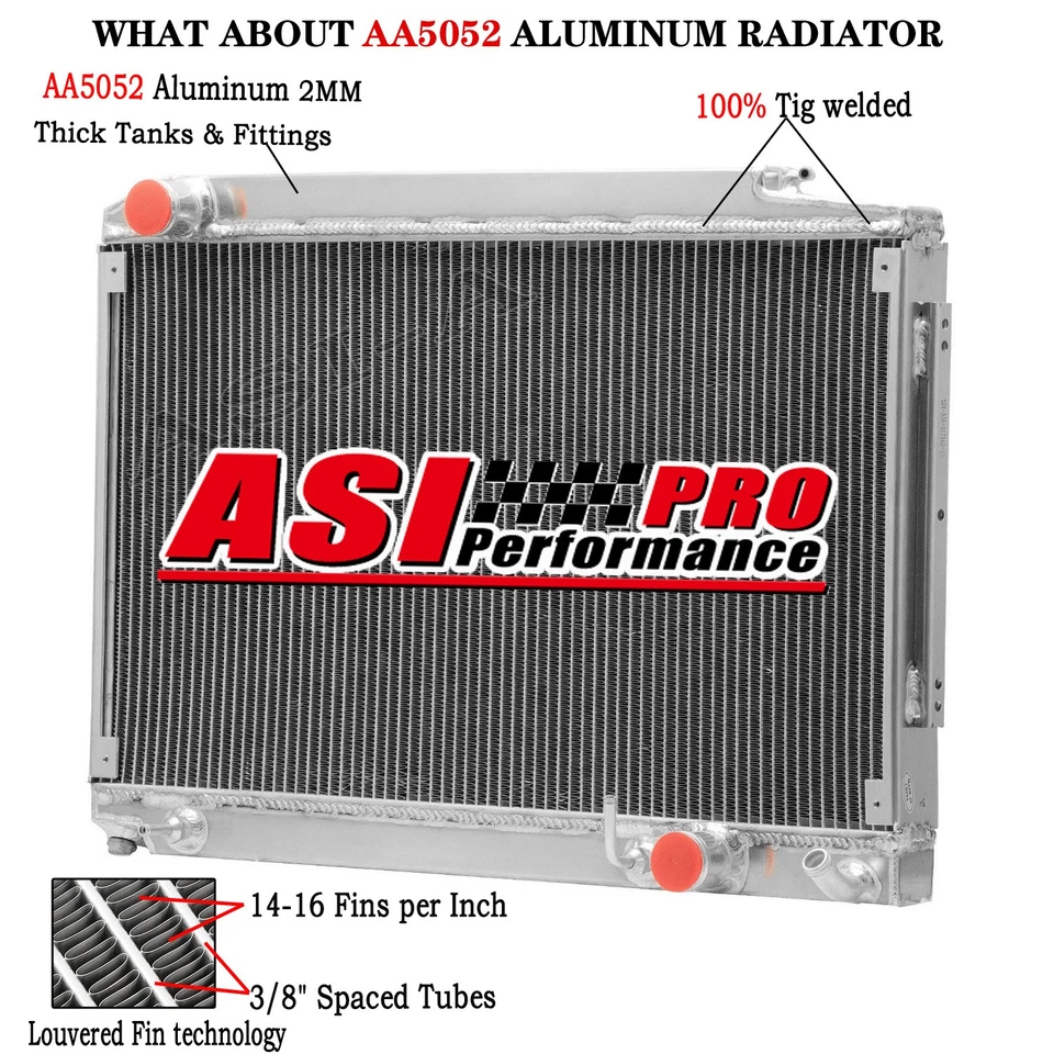 2 Row Radiator For 75-80 Mercedes-Benz 450SL&1975-79 450SLC ,1981 380SL 380SLC Foto 1 de 4