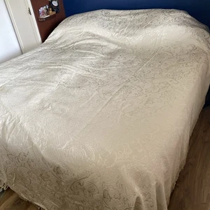 Bespoke Bedspread Super King , cotton blend creamy gold tassels 270cm x 270cm - Picture 1 of 6