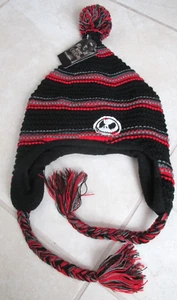 NEW Nightmare Before Christmas Jack Skellington Tie Pom Beanie Black Red Stripes - Picture 1 of 4