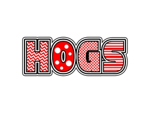 #0358 Arkansas Razorbacks Hogs Logo #2 Adhesivo Universitario Calcomanía de Vinilo Impermeable - Imagen 1 de 1