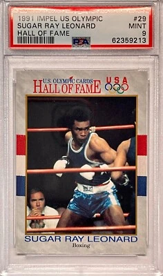 1991 Impel US Olympic Hall Of Fame Sugar Ray Leonard #29 - PSA 9 MINT - Image 1 of 4