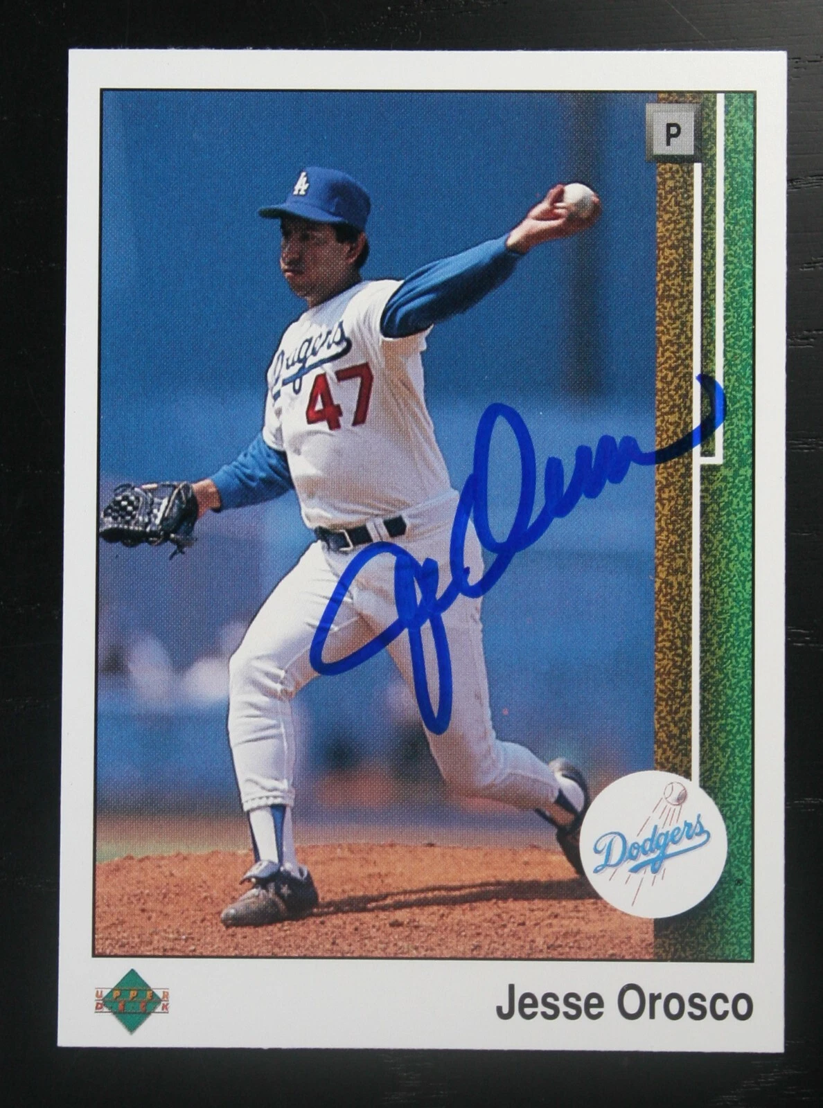 AUTOGRAPHED - Jesse Orosco Upper Deck #87 Los Angeles Dodgers 1989